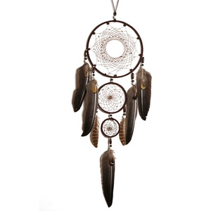 Dream Catcher Coffee Three Ring Large Dream Catcher Home Decoration Wall Hanging Feather Dream Catcher