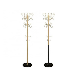 Newest modern elegant design  golden metal iron  free standing coat rack