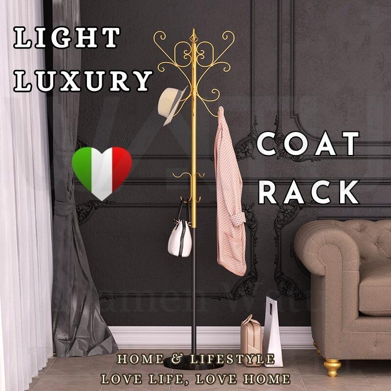 Newest modern elegant design  golden metal iron  free standing coat rack