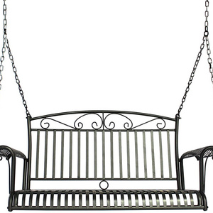 Upgraded Metal Patio Porch Swing Heavy Duty Swing Chair Bench for Gardens  Yards