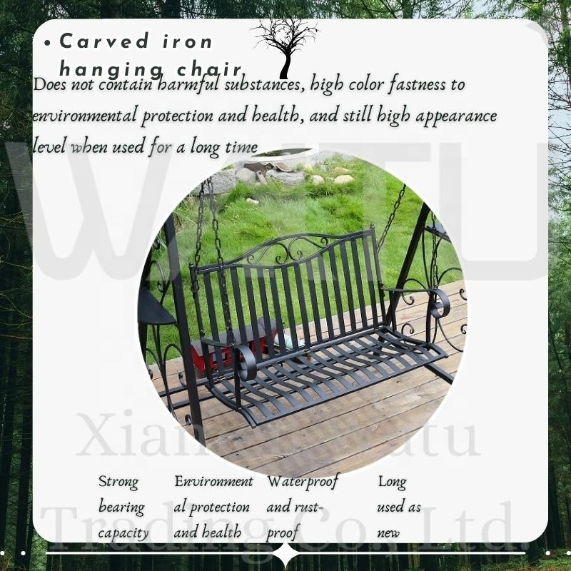 Upgraded Metal Patio Porch Swing Heavy Duty Swing Chair Bench for Gardens  Yards