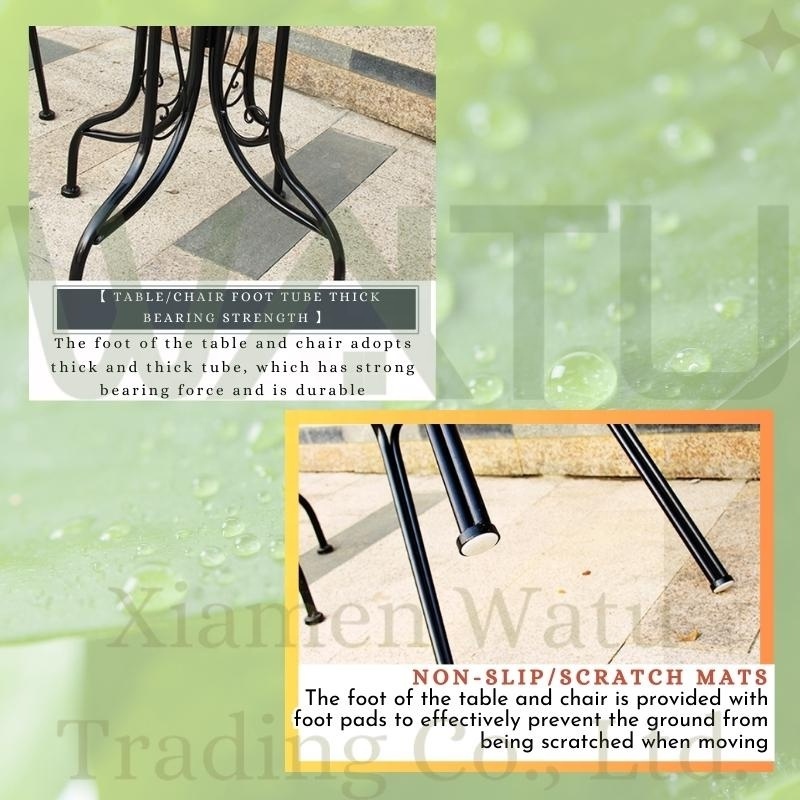 Retail High Quality  Outdoor Furniture Metal Mosaic Foldable Garden Bistro Patio Set