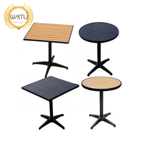 Outdoor Waterproof Plastic Wood Coffee Tea Table and Chairs Garden Table Chairs Set Good Quality Convertible Outdoor Furniture