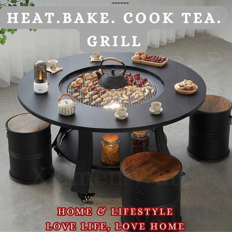 Stove cooking tea outdoor barbecue table patio grill heating charcoal fire stove basin carbon stove set for household use