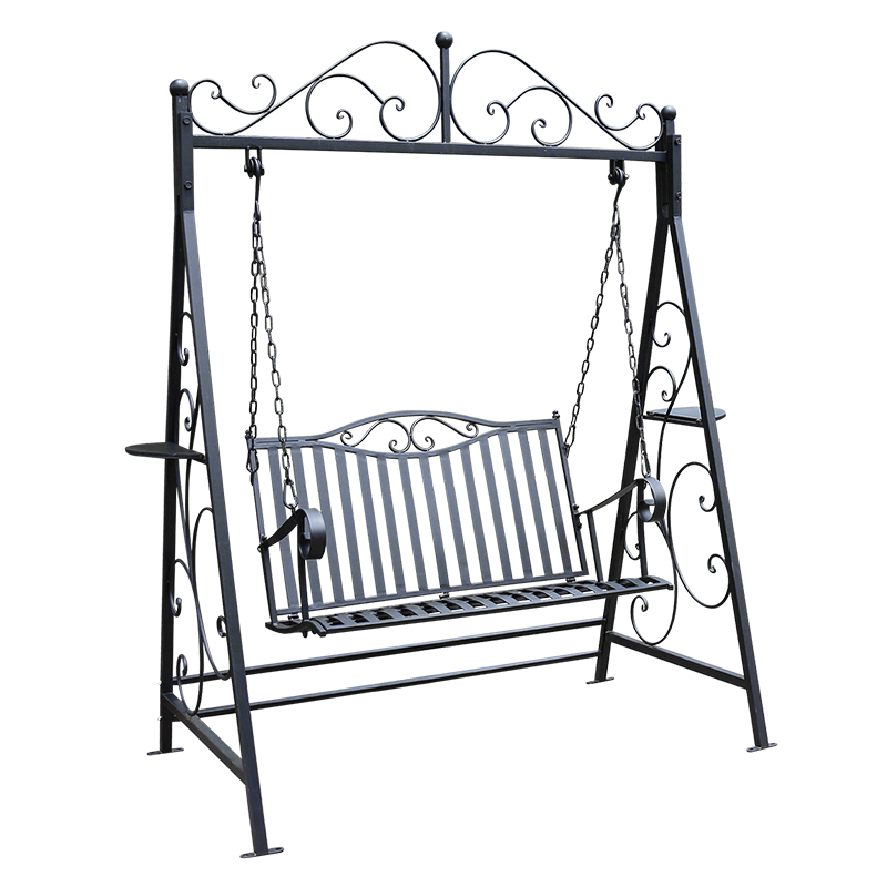 High Quality Swing Chair Garden 2 Seat Patio Swings Metal Patio Wrought Iron Antique Outdoor Furniture Farmhouse Meta Iron 1pcs