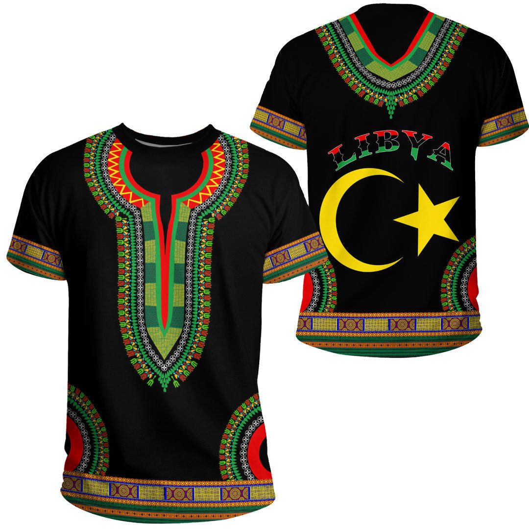 Top Quality T Shirt Men Libya Dashiki Print T Shirt For Men Custom Logo Support Dropshipping Men T Shirts Oversized High Quality