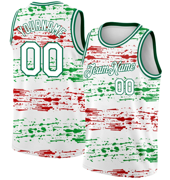 Personalized Custom Mexico Stylish Basketball Jerseys Reversible Men's Mesh Athletic Basketball Jersey Single for Team Scrimmage