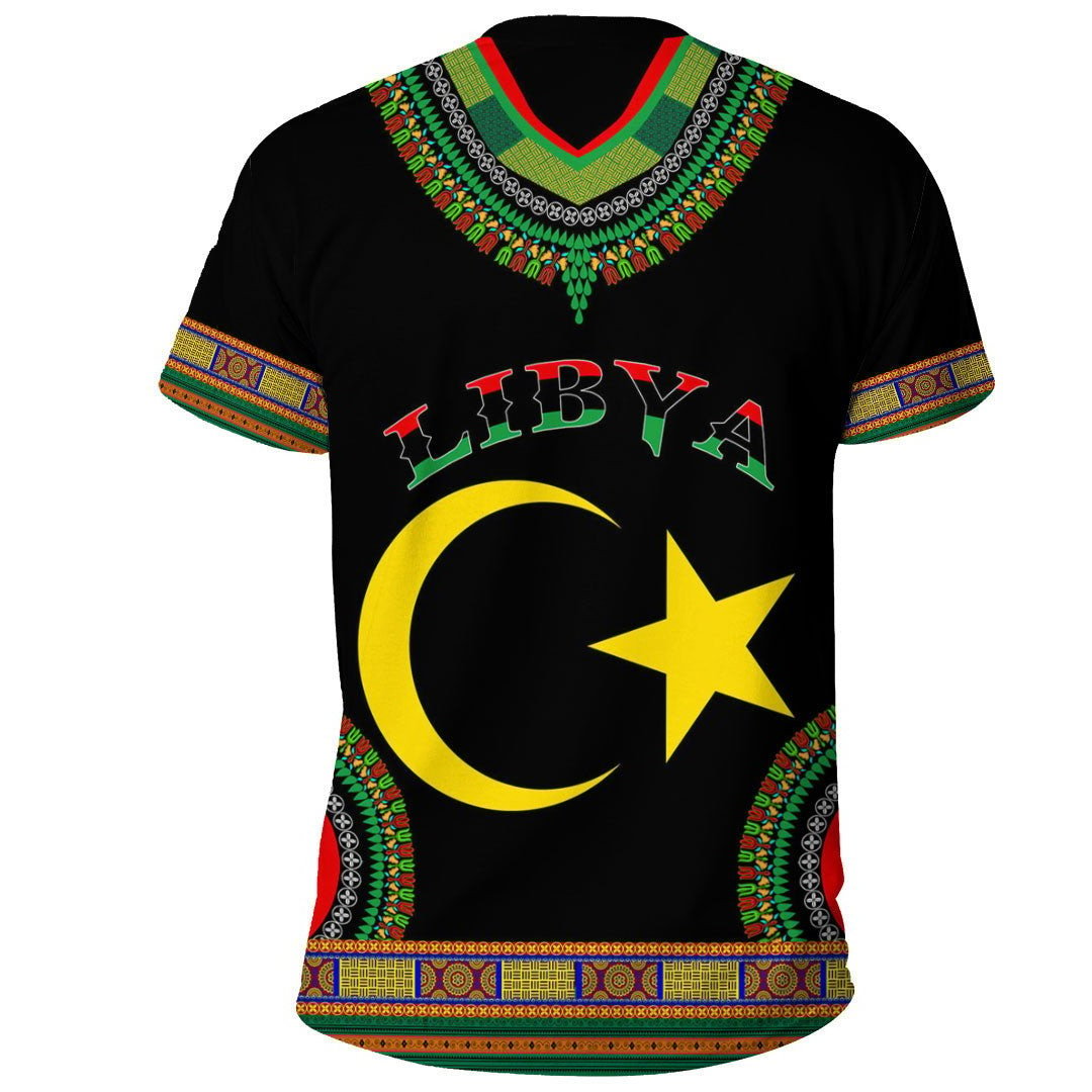 Top Quality T Shirt Men Libya Dashiki Print T Shirt For Men Custom Logo Support Dropshipping Men T Shirts Oversized High Quality