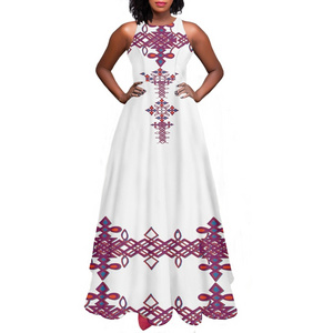 Maxi Dresses Sundress Full ERITREA Tribal Print Maxi Dresses For Plus Size Women Wholesale Elegant Dresses Women Evening