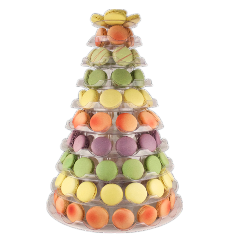 1-10 tiers macarons tower front-face macaron packaging 10 tier macaron display tower macaroon stand for wedding