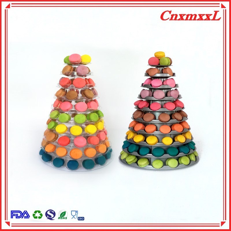 1-10 tiers macarons tower front-face macaron packaging 10 tier macaron display tower macaroon stand for wedding