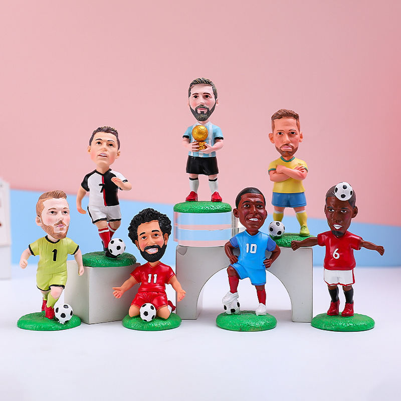 Wholesale creative blind box gift football star cartoon figures hand do blind box fans souvenir figures