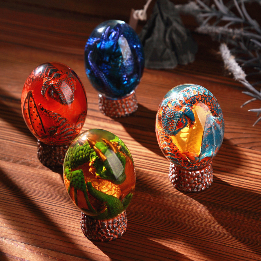 Game of Thrones Movie Lava Decoration Collection Decoration Dinosaur Egg Statue Resin Dragon Egg Crystal Luminous dragon Egg