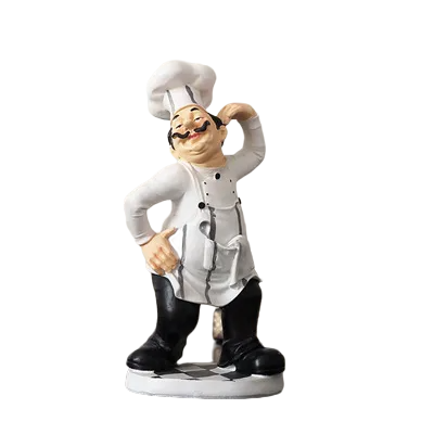 Creative resin artifact Chef Sculpture series ornaments fashion home decoration bar Western restaurant cafe cake shop decoration