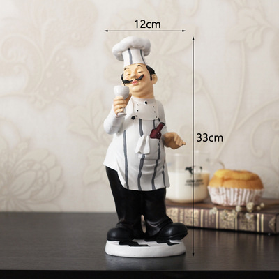 Creative resin artifact Chef Sculpture series ornaments fashion home decoration bar Western restaurant cafe cake shop decoration