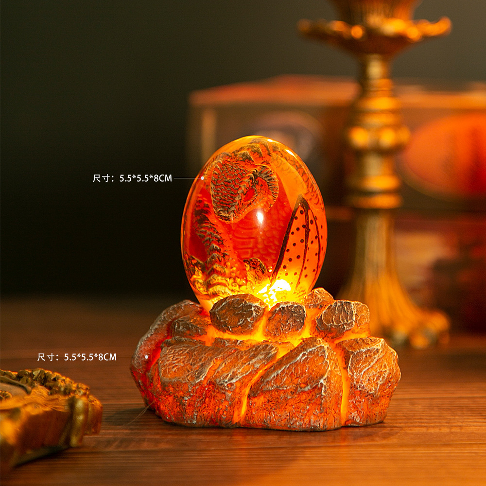 Game of Thrones Movie Lava Decoration Collection Decoration Dinosaur Egg Statue Resin Dragon Egg Crystal Luminous dragon Egg