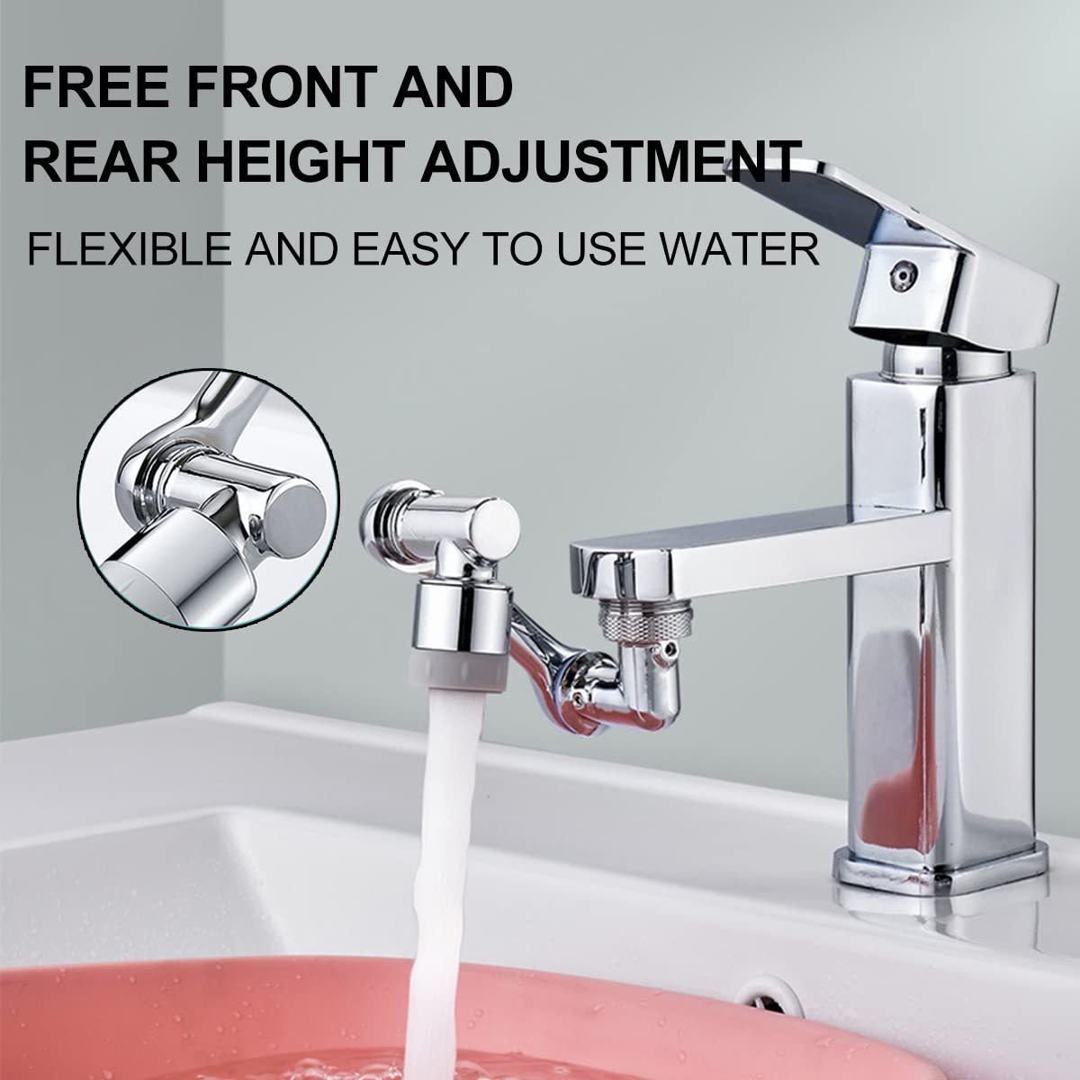 Cheap 1080 Degree Swivel Robotic Arm Swivel Extension Faucet Aerator Universal Rotatable Multifunction Bathroom Sink Extender