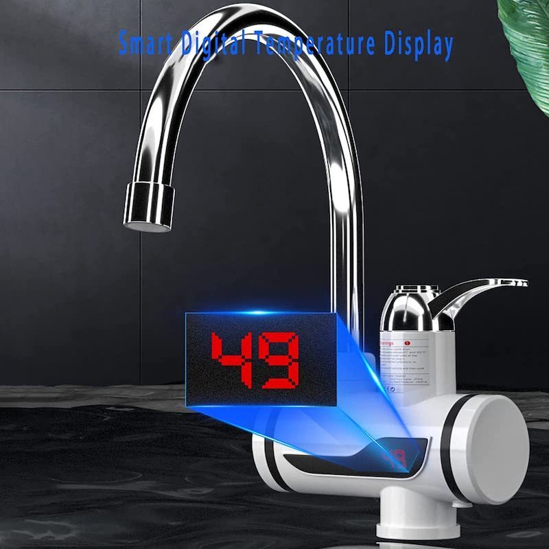 220v Electric Tankless Instant Kitchen Faucet Sink Electric Quick Lateral Faucet Tap Hot Water Heater Instant Taps