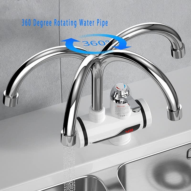 220v Electric Tankless Instant Kitchen Faucet Sink Electric Quick Lateral Faucet Tap Hot Water Heater Instant Taps