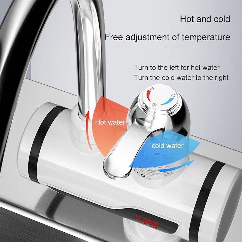 Advanced Technology Smart LED Display Automatic Heater Bathroom Kitchen Sink Tap Instant Electric Heating Water Faucets