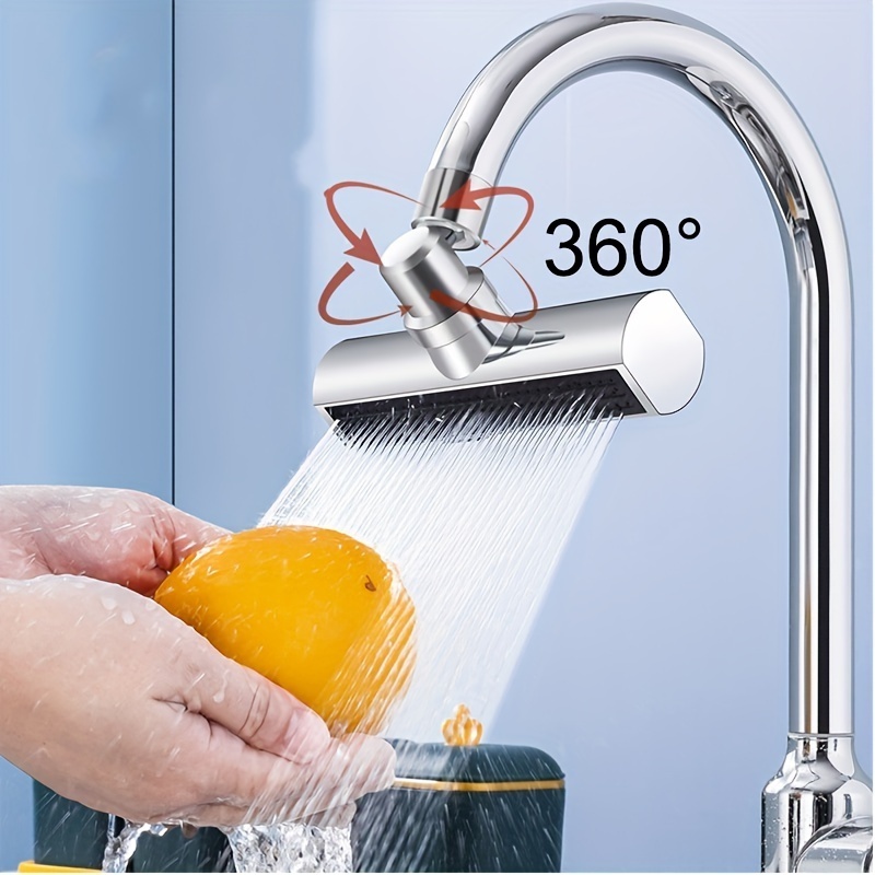 BOOMING Taps 3 In 1 Swivel Extension Spout Universal Fitting Kitchen Sink Faucet Waterfall Extender for Washing Vegetable Fruit