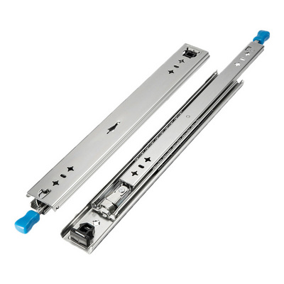 53mm Full Extension Heavy Duty Telescopic Drawer Slides Rails Ball Bearing Locking Drawer Slide