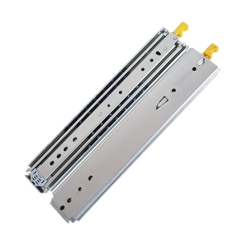 53mm Full Extension Heavy Duty Telescopic Drawer Slides Rails Ball Bearing Locking Drawer Slide