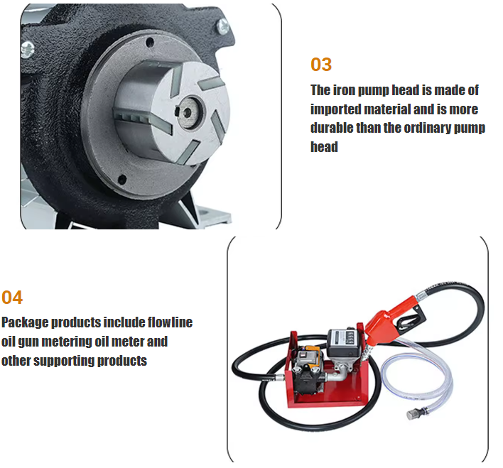 Mini Fuel Filling Station 12V Portable Oil Diesel Fuel Dispenser Pump Set With Flow Meter For Mobile Refueling Analog Auto