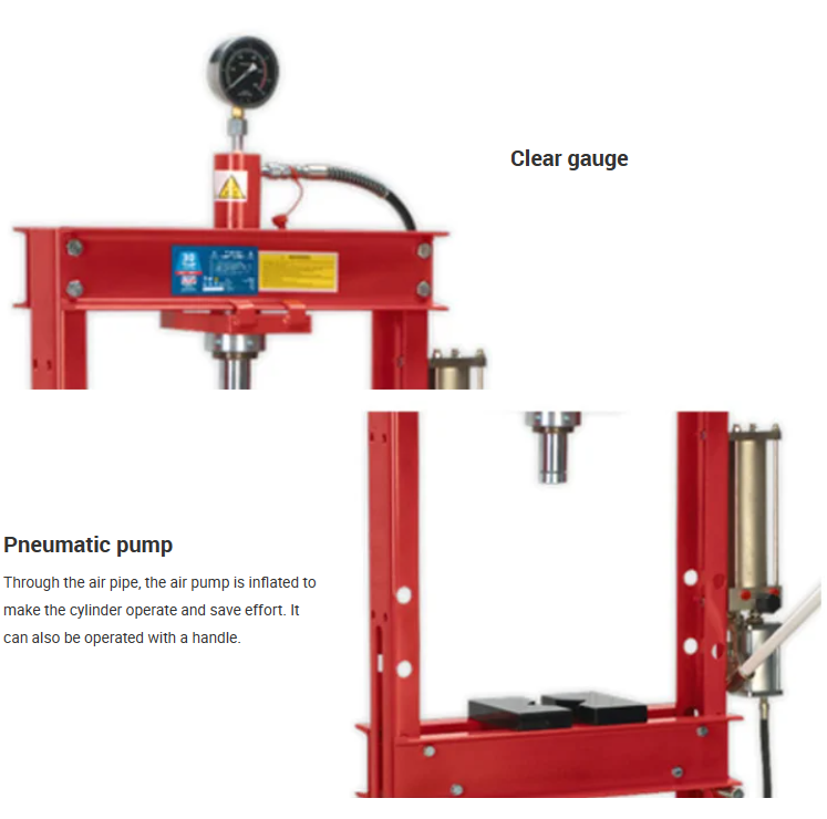 Workshop 20 Ton Power Jack Body Repair Kit Equipment Hydraulic Bench Press With Foot Pump