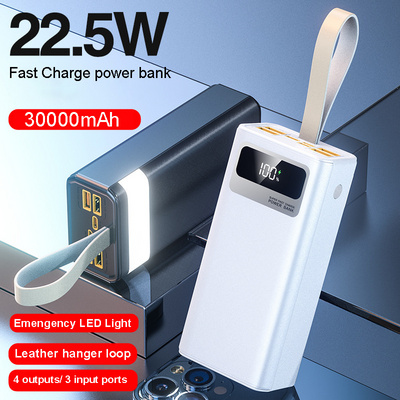 Large Capacity 22.5W 30000mAh 40000mAh 50000mAh 80000mAh Fast Charging Outdoor Power Bank Power Station With LED Light