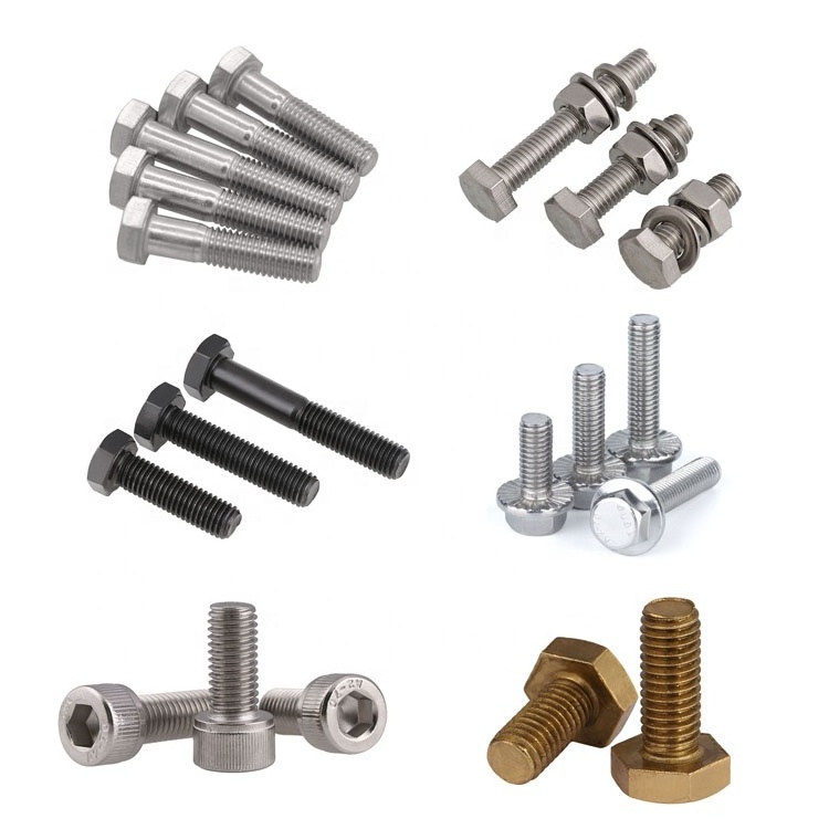 Fastener Galvanized unc Grade 5 8.8 M2 M8 M6 M9 M10 M6x25 M8x65 Assorted Stainless Steel Flange Hex Hexagon Head Bolts And Nuts