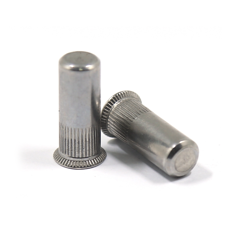 304 stainless steel closed countersunk head blind Knurled flat head vertical grain blind hole Insert rivet nuts