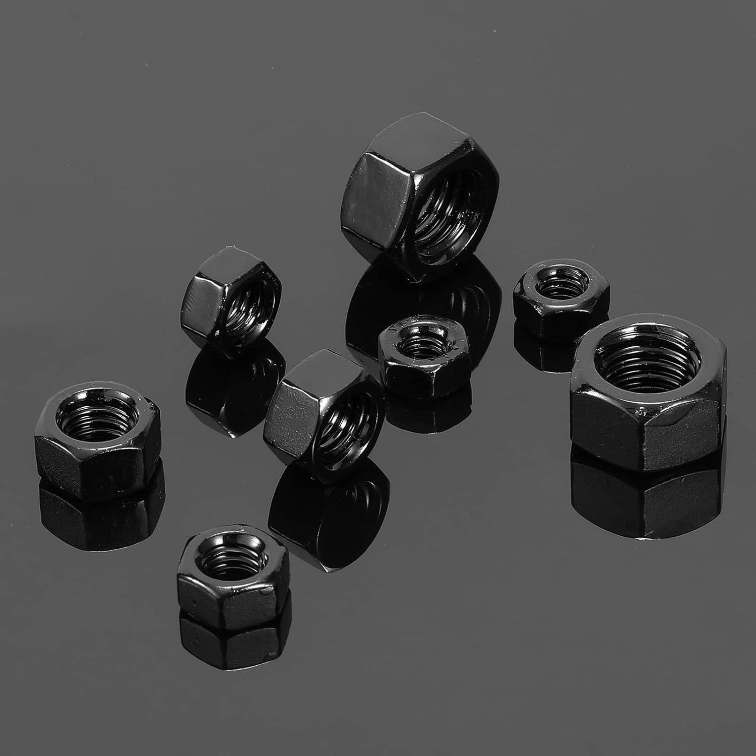 AISI ANSI M3 M4 M5 M6 M8 M10 M12 Black Oxide stainless steel Din934 Hex Nut