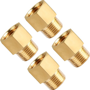 Brass Pipe Fitting 1/2" NPT Male Pipe x 1/2" NPT Female Pipe Brass Fitting Adapter