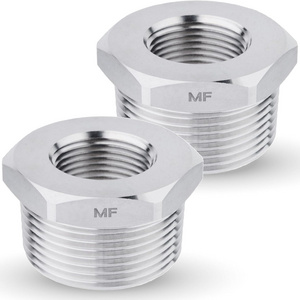 Stainless Steel Hex Bushing Reducer 1-1/4" Male NPT to 3/4" Female NPT Reducing Pipe Adapter Fitting