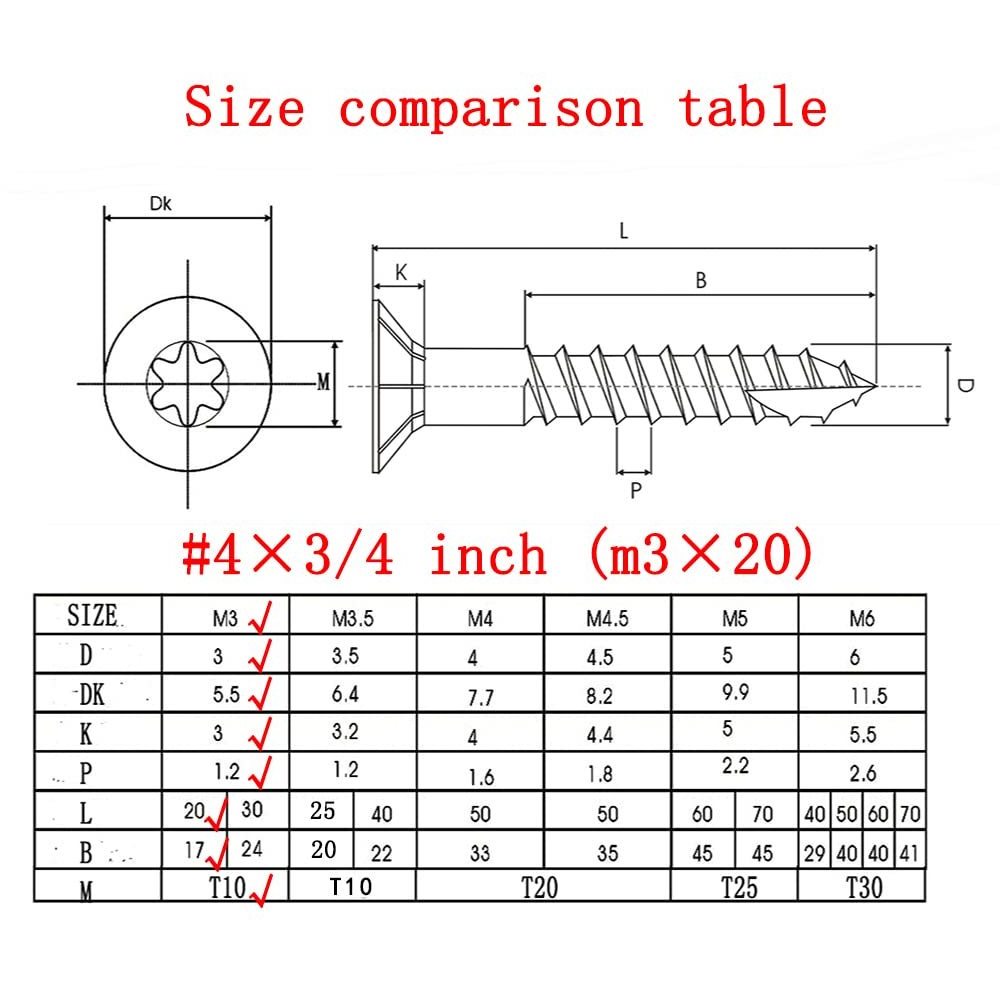 M3 Countersunk T10 Self Tapping Thread Cut 2LB Carbon Steel Galvanized Deck Screws