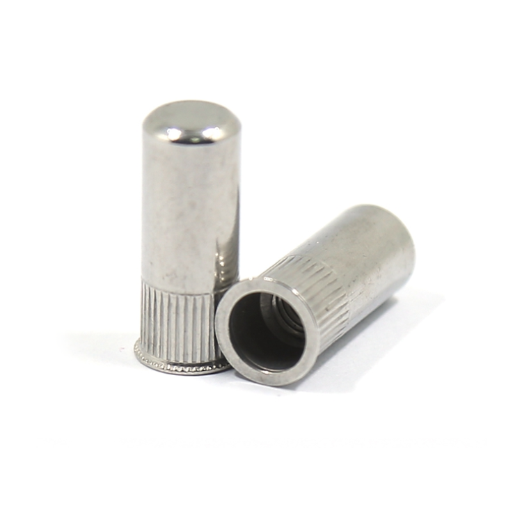 304 stainless steel closed countersunk head blind Knurled flat head vertical grain blind hole Insert rivet nuts