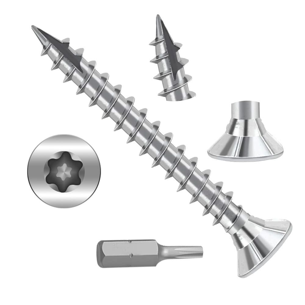 M3 Countersunk T10 Self Tapping Thread Cut 2LB Carbon Steel Galvanized Deck Screws