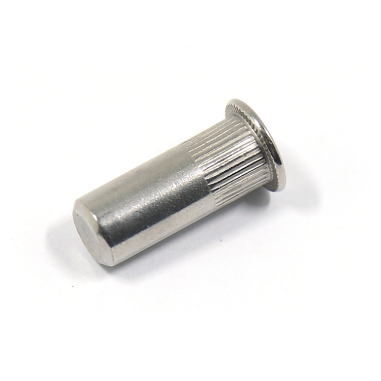 304 stainless steel closed countersunk head blind Knurled flat head vertical grain blind hole Insert rivet nuts