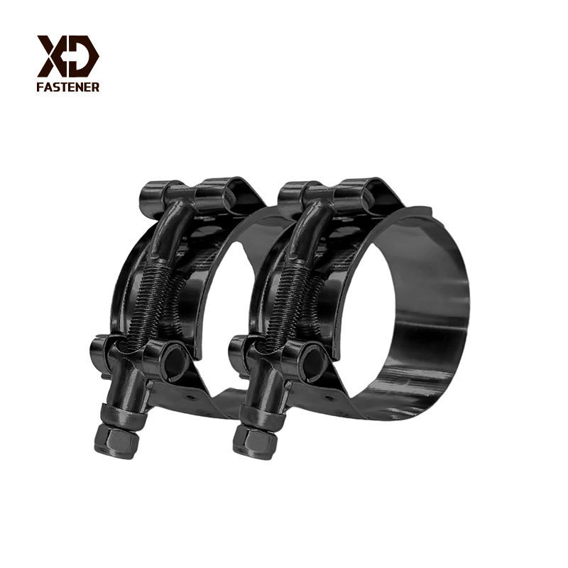 Durable and Reliable Hose Clamps for Secure Connections Black Stainless Steel T-Bolt Hose Clamps