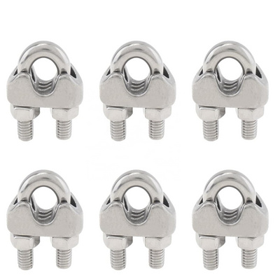 DIN741 3/16" Cable Clamps 304 Stainless Steel Wire Rope Cable Clip Clamp U Bolt Saddle Fastener