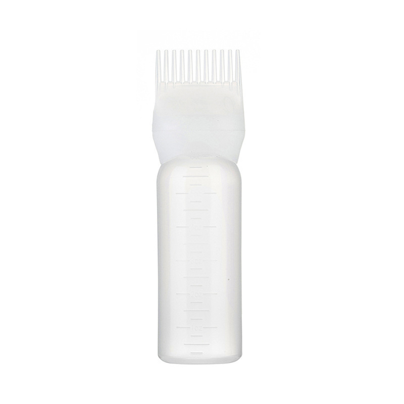 empty Plastic Oil Comb Applicator Bottles 6 oz Coloring Dye Comb Applicator squeeze Plastic Bottle with graduated scale