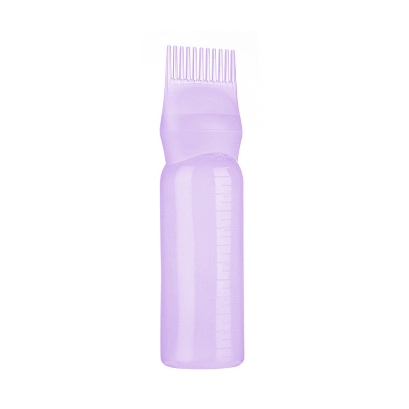 empty 6 oz Hair Oil Dispensing Salon Coloring Dye Comb Applicator squeeze Plastic Bottle with graduated scale