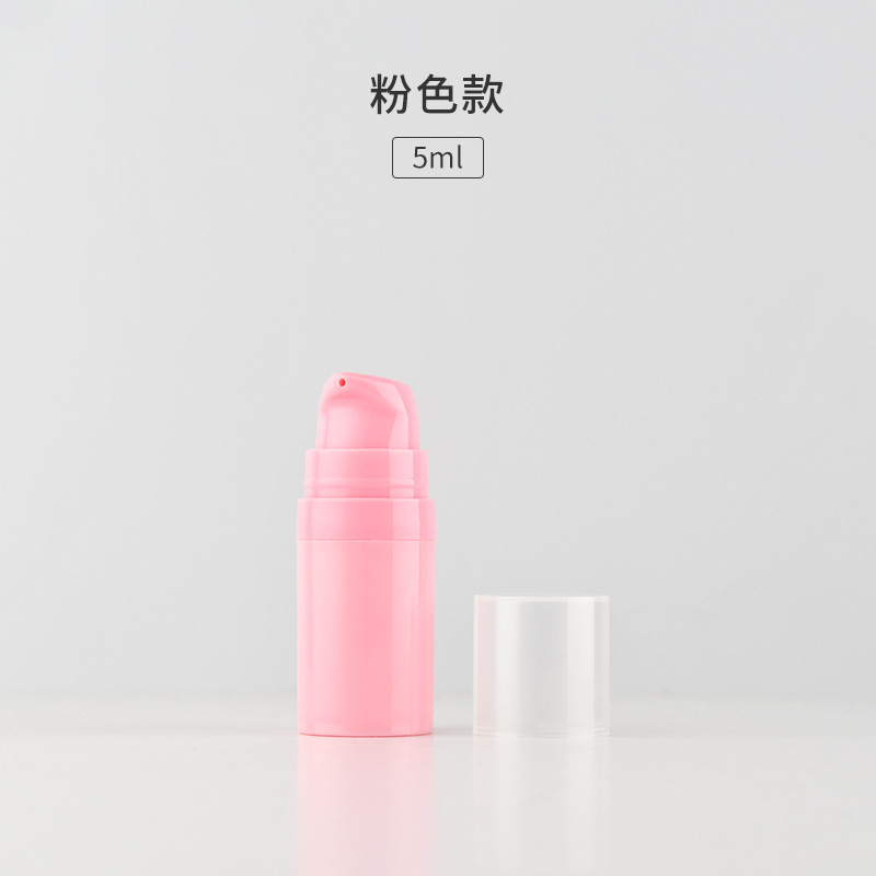 Eco Friendly Pp Plastic Empty Round Small 5ml 10m 15ml Cosmetic Packaging Lotion Serum White Airless Pump Bottles