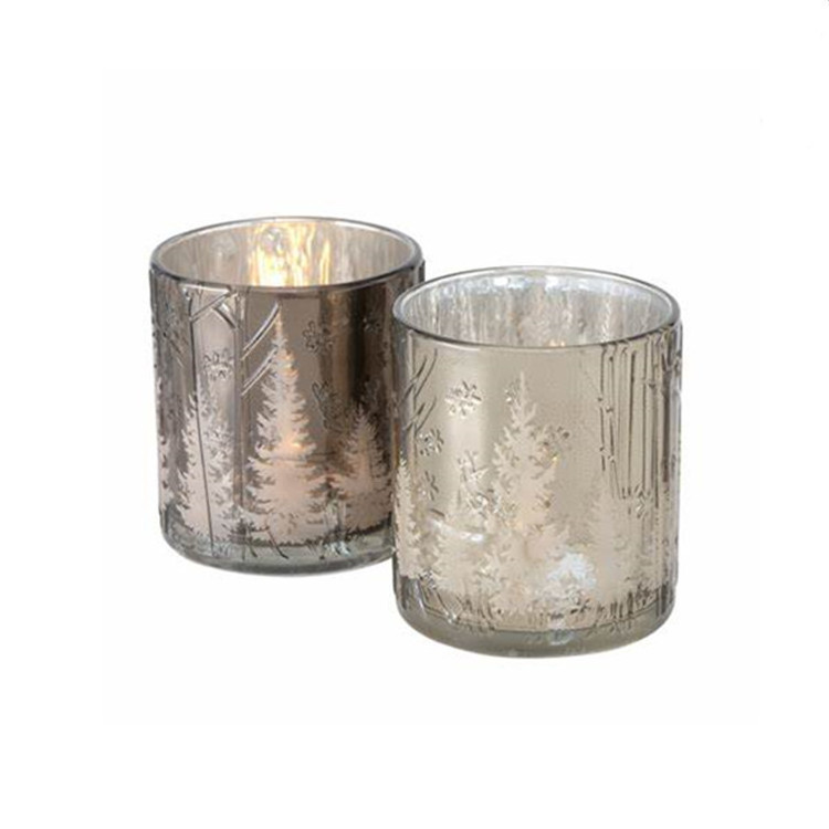 Well Designed Silver Jars Mercury Candle Glass Mirror Votive Candle Holders With High Quality