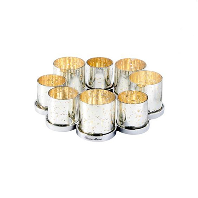 Well Designed Silver Jars Mercury Candle Glass Mirror Votive Candle Holders With High Quality