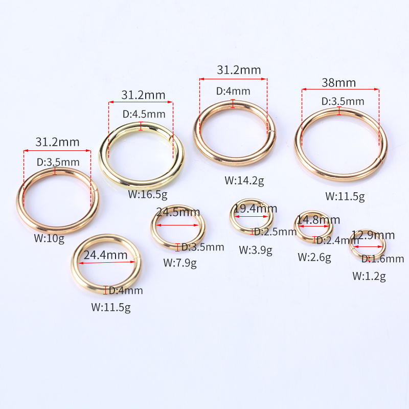 Metal Rings Accessories For Handbags Circle Bag Hanger Handle Lock Purse Ring