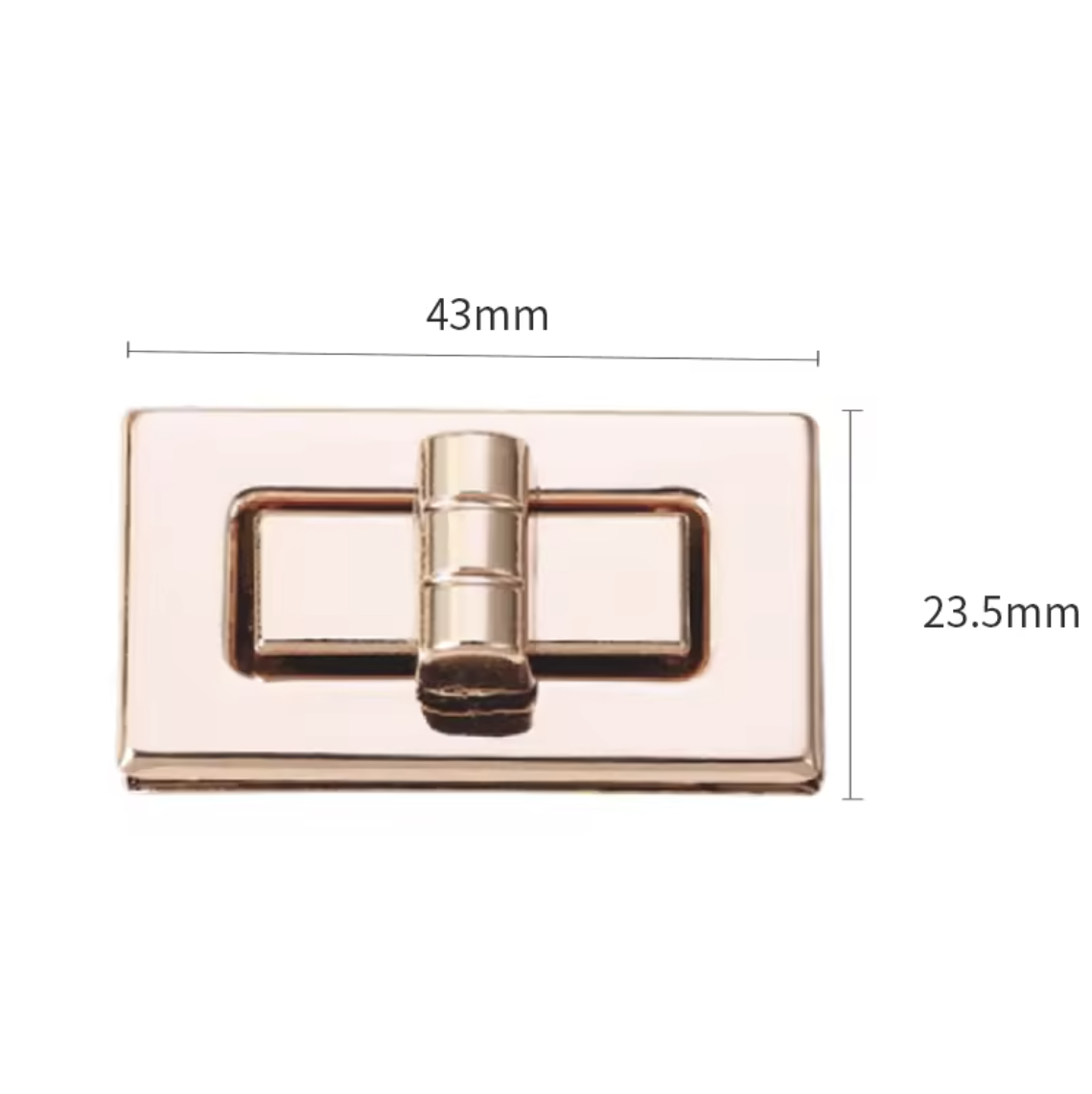 Fashion Handbag Metal Turn Lock Other Bag Parts Accessories Square Twist Lock For Leather Purse Hardware