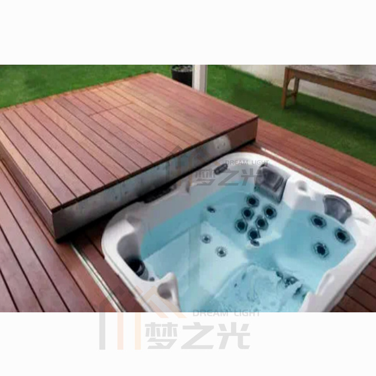 Moving Aluminium Frame  Pool Cover which can be used as a deck for Pool Spa