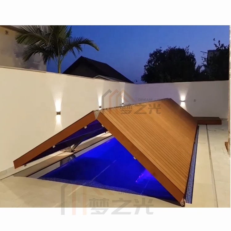 Pool Cover With A Movable Floor Deck For Home Decoration Automatic Swimming Pool Cover